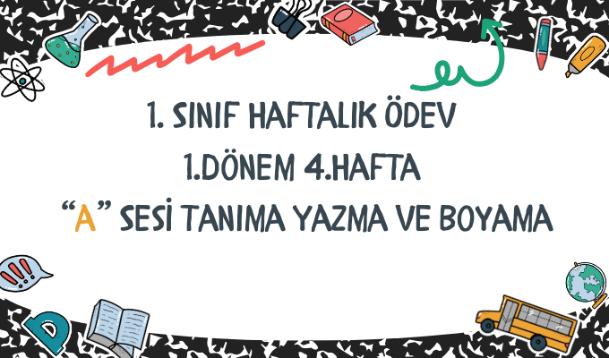 1.Sınıf Haftalık Ödev 1.Dönem 4.Hafta