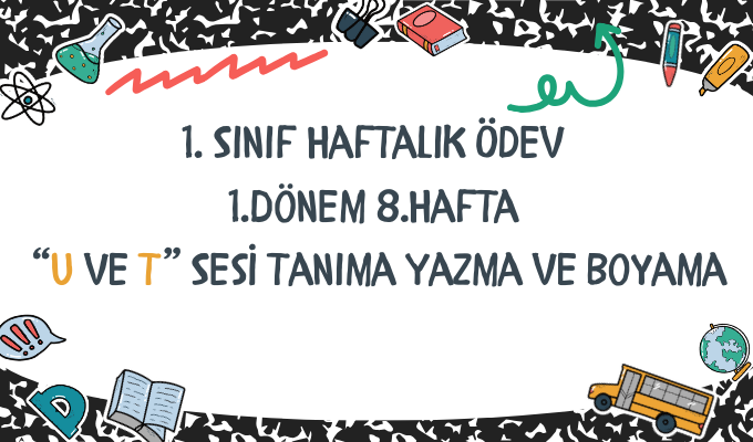 1.Sınıf Haftalık Ödev 1.Dönem 8.Hafta