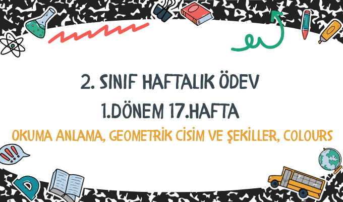 2.Sınıf Haftalık Ödev 1.Dönem 17.Hafta